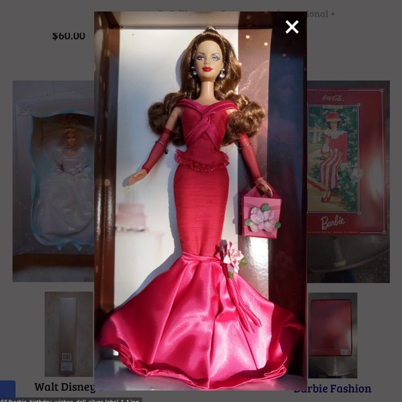Barbie Birthday Wishes Doll Silver Label 2004 C6229 Brunette Red Dress